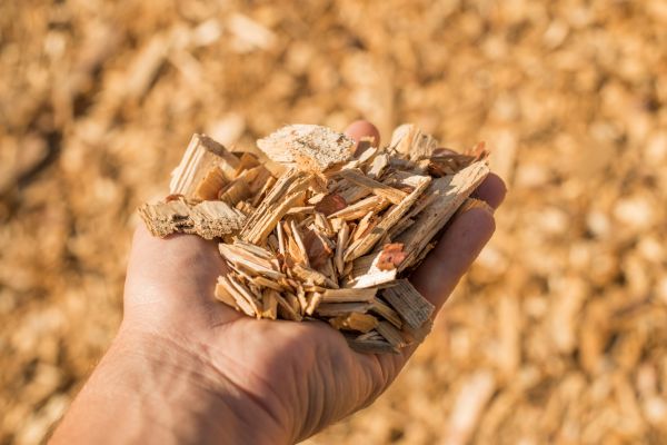 Wood Chips Spreading in Southport